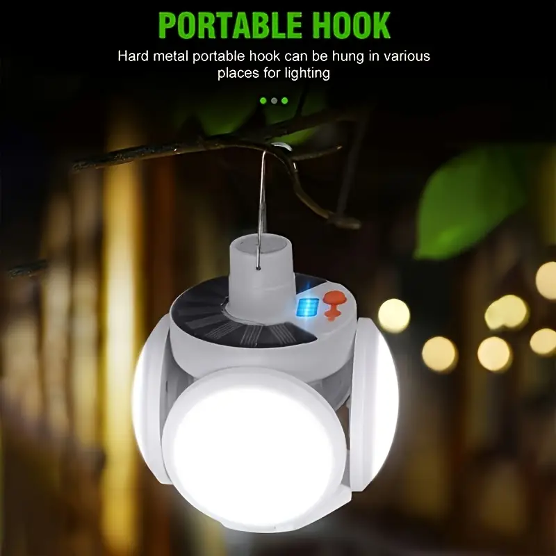 1 ضوء شمسي قابل للطي مع شحن US - مراجعة Power Outage Light وسعره